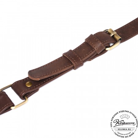 Мужская кожаная сумка "Серж" (коричневая)